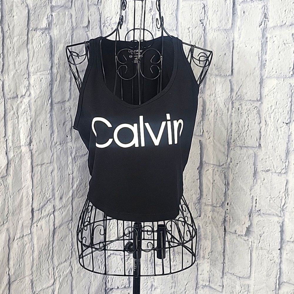 Calvin Klein Performance Stretch Workout Crop Top… - image 1